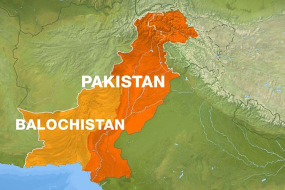 Balochistan map, Pakistan