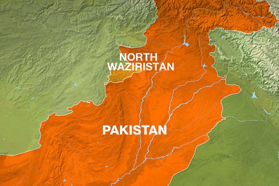 Map of North Waziristan, pakistan