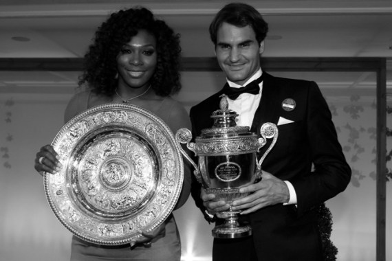 Serena Williams and Roger Federer