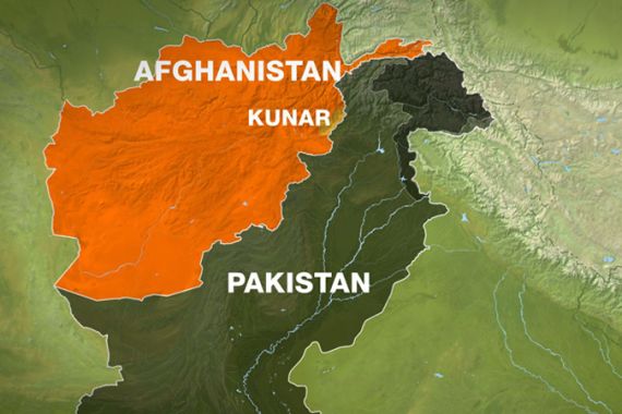 Kunar province along Afghan-Pakistani border