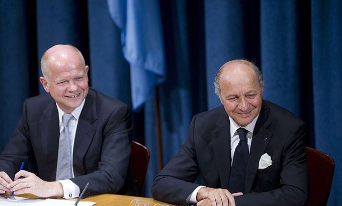 William Hague and Laurent Fabius