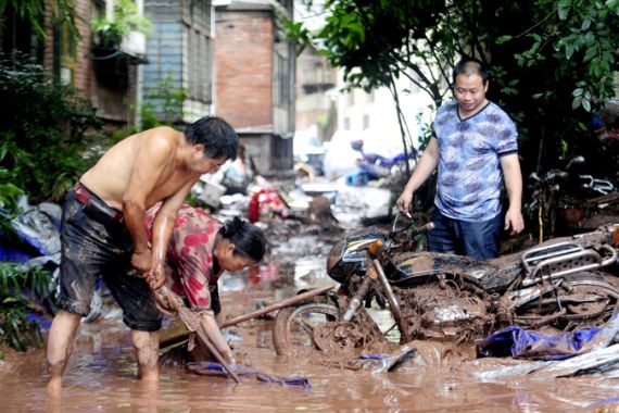 China floods and mudslides