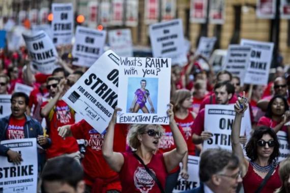Chicago teachers go on strike for the first time in 25 years.