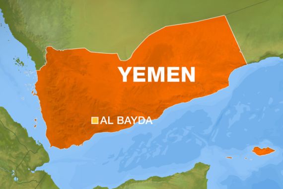 Map showing al-Bayda, Yemen