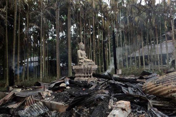 Buddhist temples burned in Bangladesh