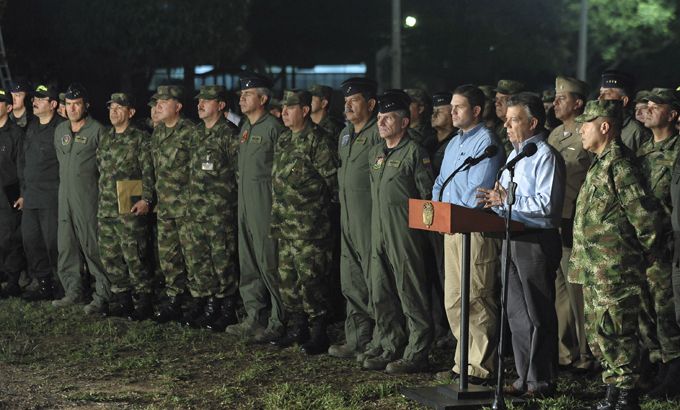 Colombia military press conference