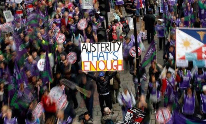 Families And Members Of The TUC Demonstrate Against Austerity Cuts