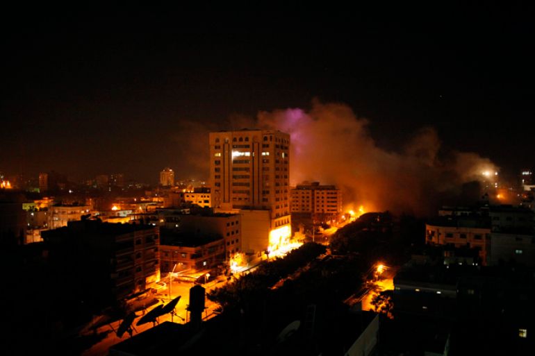 Airstrikes explosion in Gaza