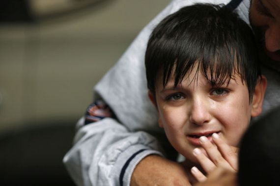 Child cries in Gaza