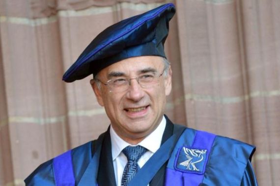 Britain''s Lord Justice Brian Leveson pos