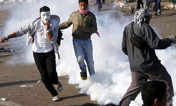 Egypt - tensions - tear gas clashes