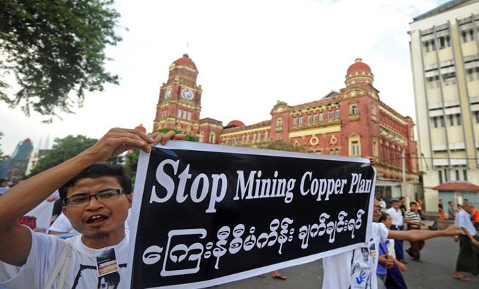 Myanmar copper protest