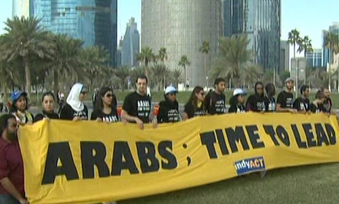 Doha climate protest