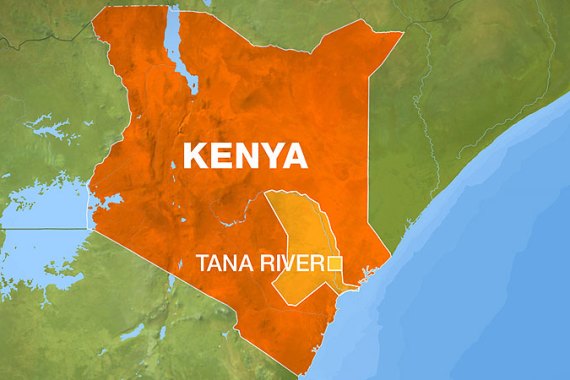 Kenya, Tana river map