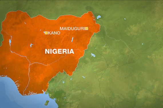 Nigeria map - Kano and Maiduguri