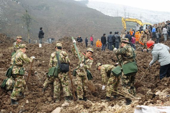 China landslide kills dozens