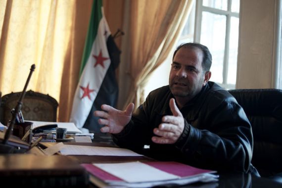 Asem Halaq, Syrian civilian lawyer in Azaz [Glen Johnson/Al Jazeera]