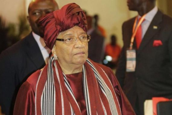 Liberian President Ellen Johnson-Sirleaf arrives for an extraordinary summit of West African regional bloc ECOWAS on the crisis in Mali and Guinea Bissau, at a hotel in Abidjan