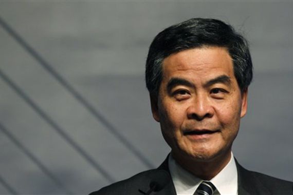 Hong kong chief executive Leung Chun-ying
