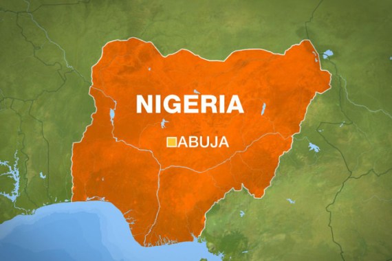 Map of Nigeria with Abuja