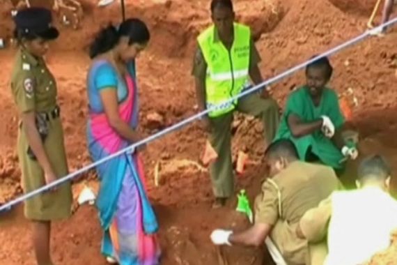 Mass grave unearthed in Sri Lanka