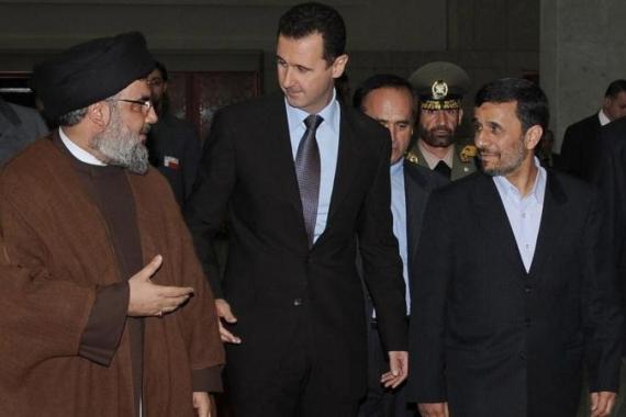 Bashar Assad, Hassan Nasrallah, Mahmoud Ahmadinejad