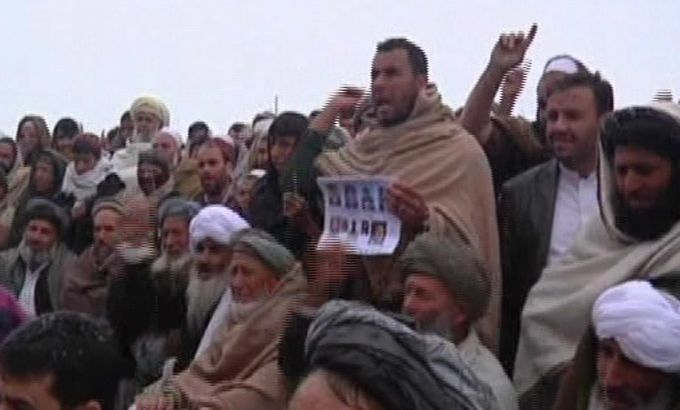 Wardak locals protest US forces