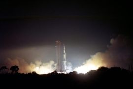 Launch of final lunar landing mission in NASA''s Apollo program