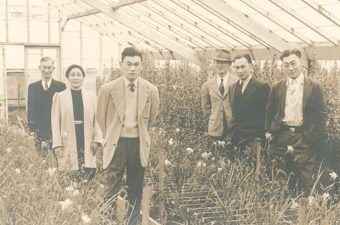 Fred Korematsu with his family-run flower nursery [Photo courtesy of Karen Korematsu and the Korematsu Institute]