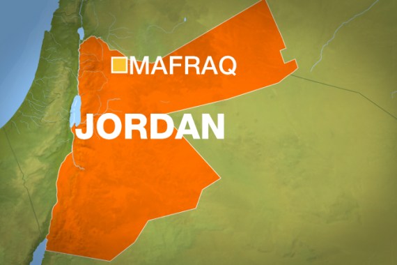 Mafraq city Jordan Map