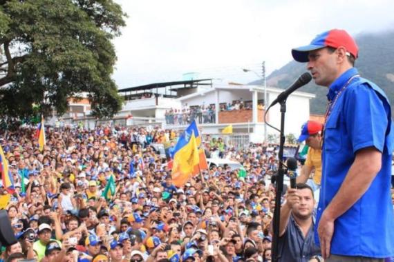 VENEZUELAN OPOSITION CANDIDATE CAPRILES'' CAMPAIGN EVENT