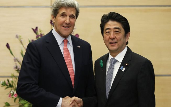 John Kerry - Prime Minister Shinzo Abe