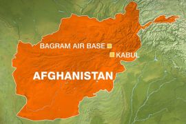 Bagram airbase on Afghanistan map