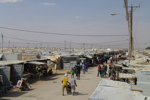 main street in zaatari camp