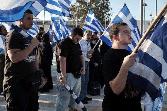 Protests against Greek mosque