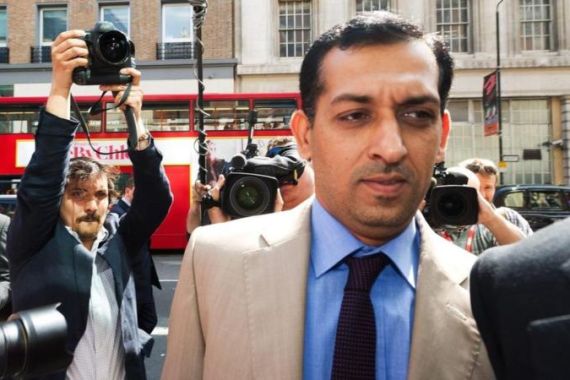 Godolphin trainer Mahmood Al Zarooni arrives to a disciplinary panel of the British Horseracing Authority in London