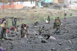 Children mining coal in Jharkhand, India