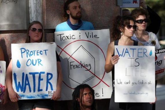 Activists Rally Against Fracking Outside California EPA Office