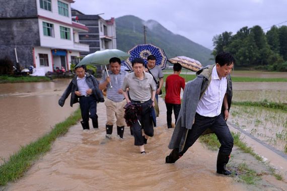 Xuanen, central China, flooding