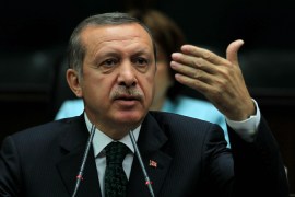 Erdogan reads hand