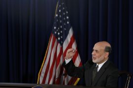 U.S.Federal Reserve Chairman Bernanke addresses news conference following the Fed''s two-day policy meeting at the Federal Reserve in Washington