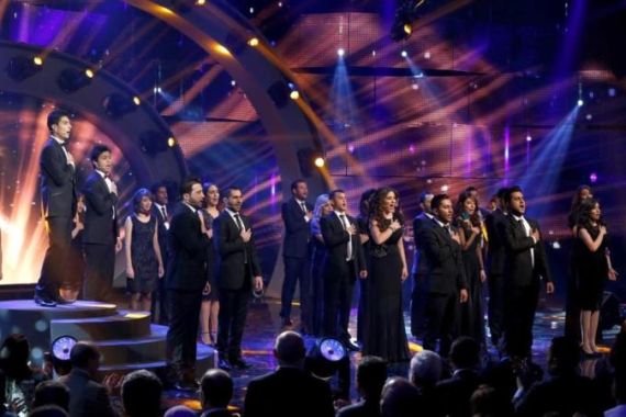 Contestants perform on stage during the Season 2 finale of