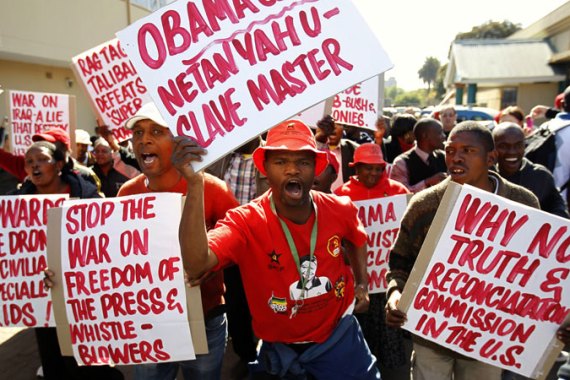 Obama protest south africa