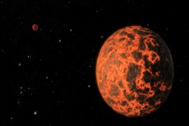 NASA artist''s illustration of an alien world just two-thirds the size of Earth detected by NASA''s Spitzer Space Telescope