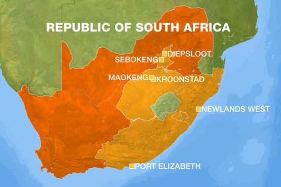 map xenophobic violence south africa