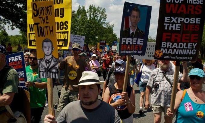 Rally Held In Support Of Bradley Manning