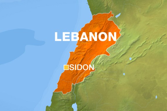 Lebanon Sidon map