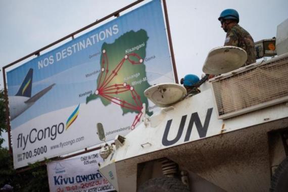 United Nations peacekeepers stand deploy