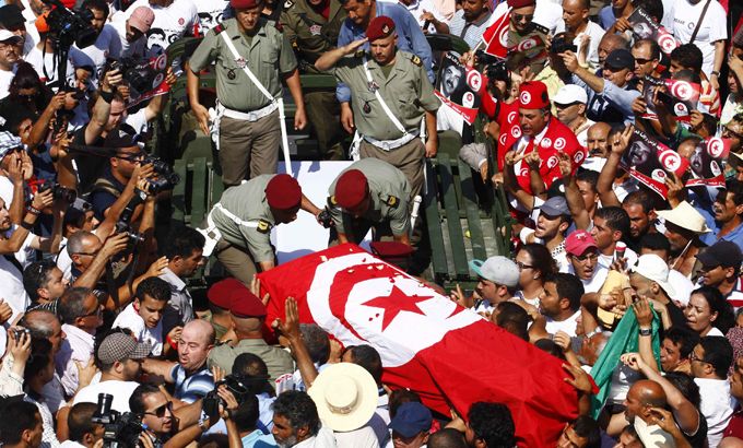Funeral held for slain Tunisian opposition leader
