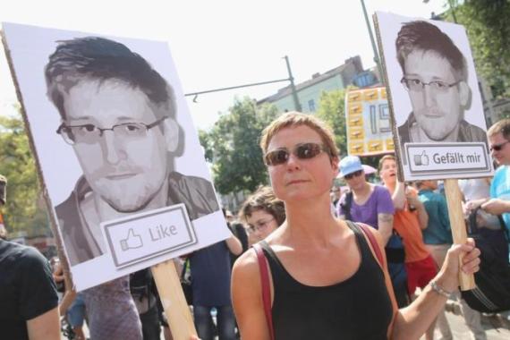 Demonstrators Protest NSA Surveillance
